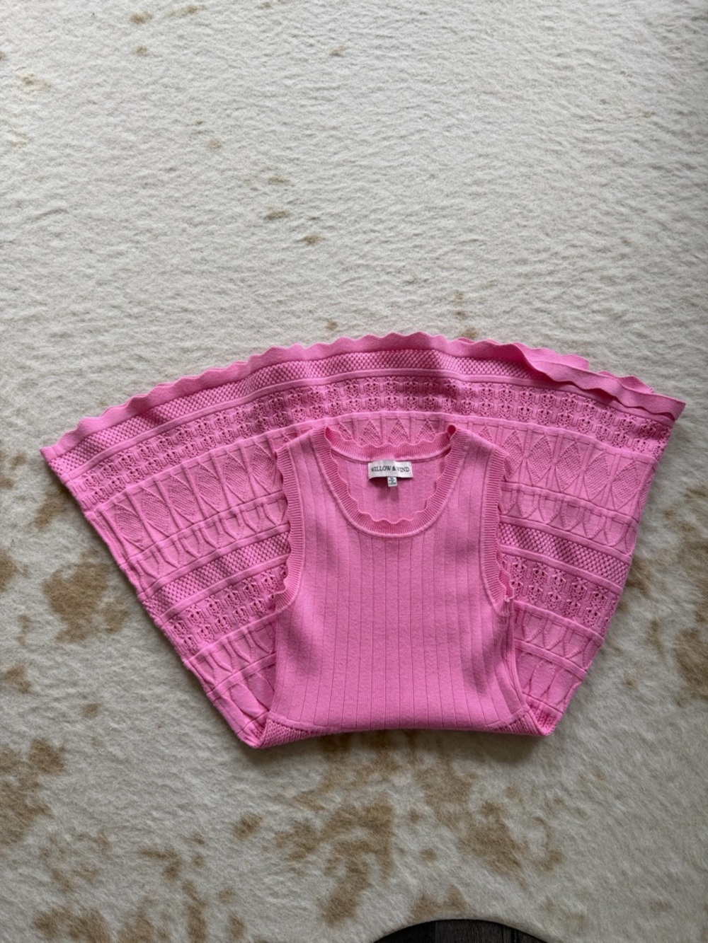 Willow & Wind Pink Knit Tiered Dress - Picture 12 of 15